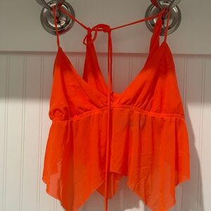 Urban Outfitters Bright Orange Crop Top